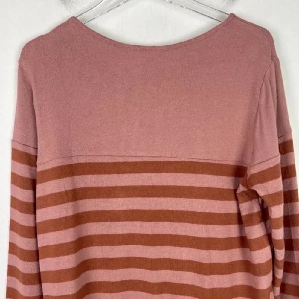NWT Stitch Fix Market & Spruce Striped Button Detail Plush Sweater Size XS NEW - Picture 7 of 8